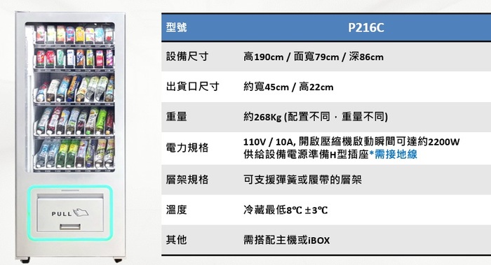 摩伊冷藏獨立升降貨道櫃P216C圖片