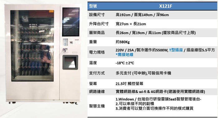 摩寶冷凍智販機X121F圖片