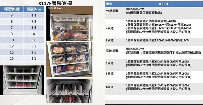 摩寶 XY軸貨道冷凍智販機X117F圖片