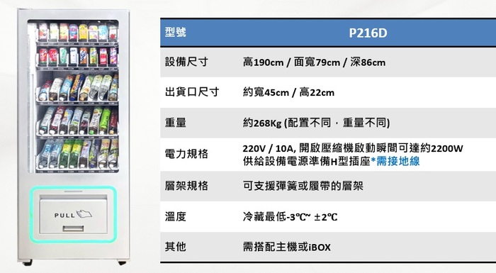 摩伊生鮮獨立升降貨道櫃P216D圖片
